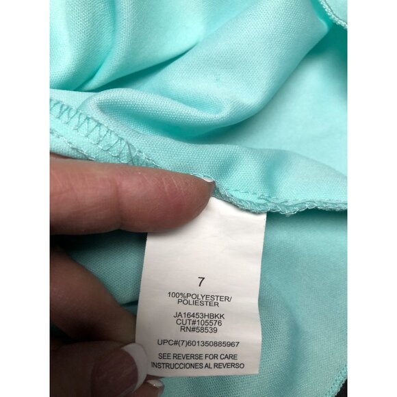 Speechless Dress Size 7 Cream Lace Top Mint Green Mesh Lined Short Skirt - Picture 7 of 9